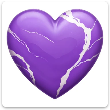 purple heart with a marble texture sticker