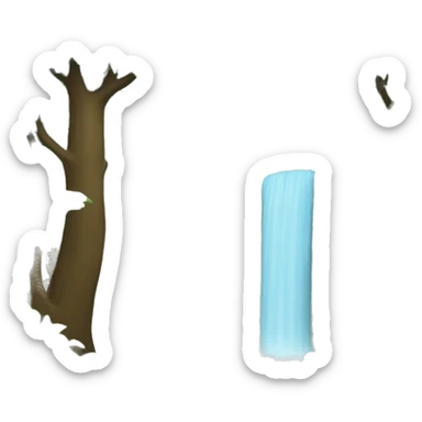 Water fall in a forest  sticker