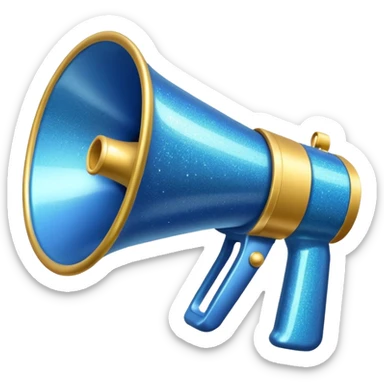 megaphone with sparkles sticker