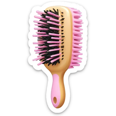 light pink hair brush sticker