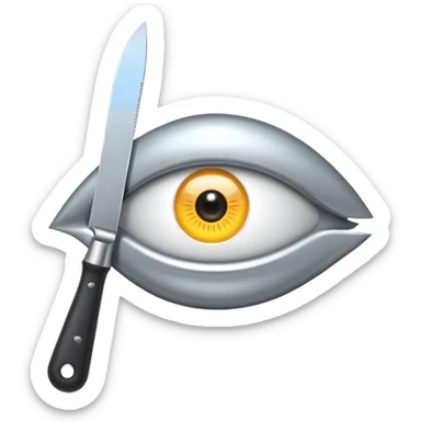 Knife in eye sticker