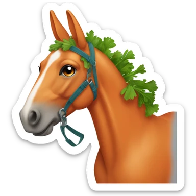 Carrot horse sticker
