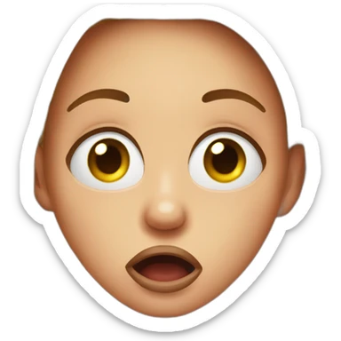 shocked with septum piercing sticker