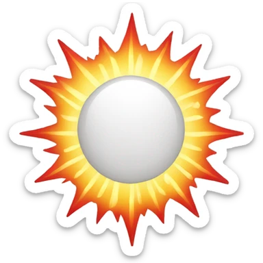 sun red sun rays sticker