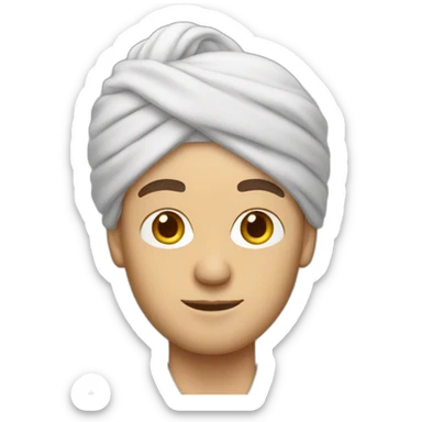 White man in turban sticker