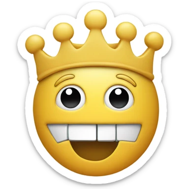 Puzzle piece crown with smile cuter sticker