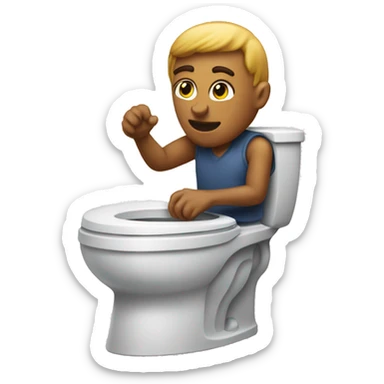 skibidi toilet THERE IS NO NSFW sticker