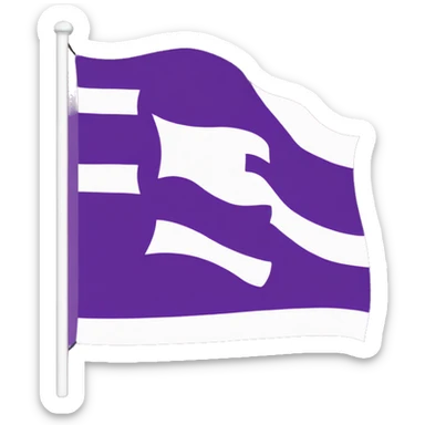 Purple flag that says EAST sticker