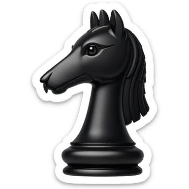 black chess piece, rook piece sticker