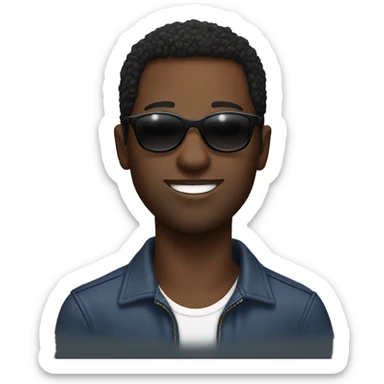 Gay black man with sunglasses sticker