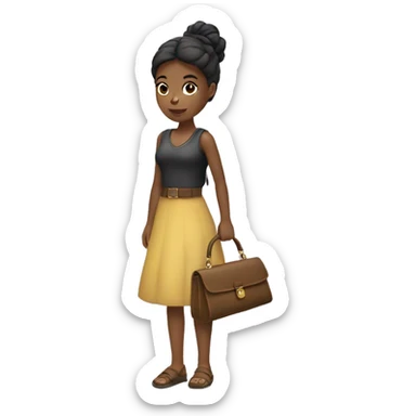 Girl with purse sticker