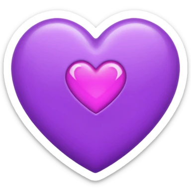 IOS's letter emoji but with a purple heart sticker