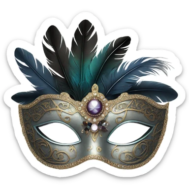 Masquerade eye mask sticker