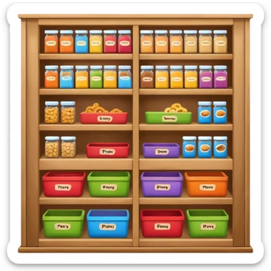 A snack pantry with the words The Pantry written on it sticker