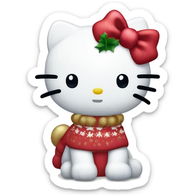 Christmas hello kitty sticker