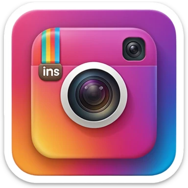 instagram with better and actual logo design sticker