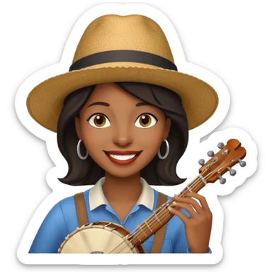 Street Music Performer black woman  sticker