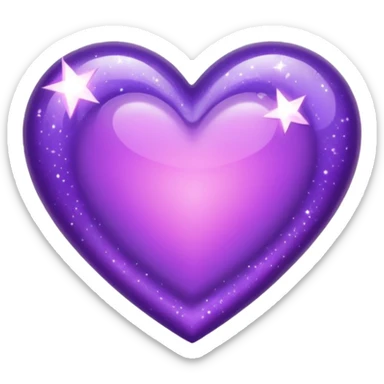 Sparkles Purple Heart  sticker