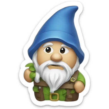 broken garden gnome sticker