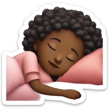 Black girl sleeping sticker