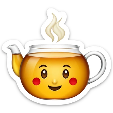 İnce belli bir bardakta türk çayı sticker