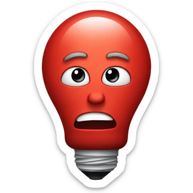 A red bulb nervous sticker