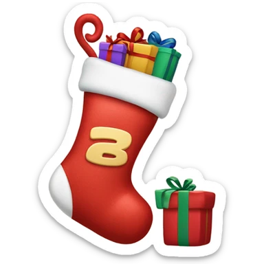 christmas stocking full of presents that says “Alli” on it sticker