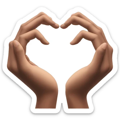 Heart hands that Make a circle instead of a heart sticker