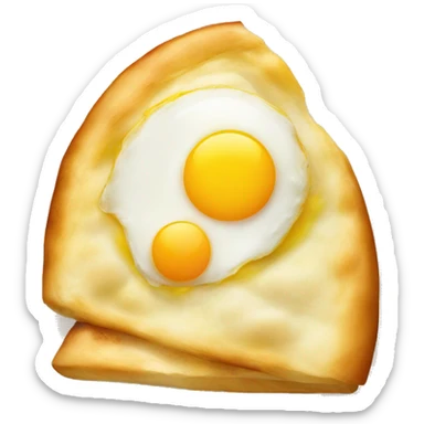 Khachapuri with egg sticker