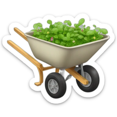 wheelbarrow full of Urechis unicinctus sticker