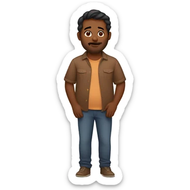 pregnant brown man sticker
