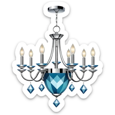 modern chandelier sticker