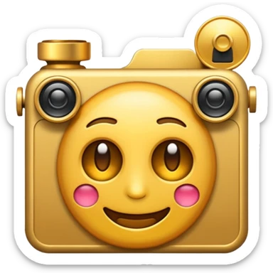Emoji avec un appareil photo sticker