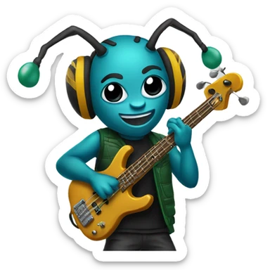 hornets playing bass sticker