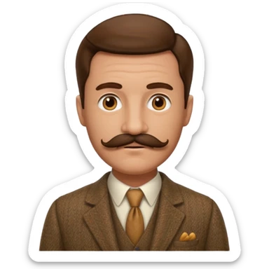 Old british vibe suit man sticker