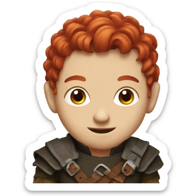 Rogue halfling with red hair sticker