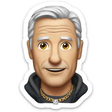 mature male jewelry portrait sticker