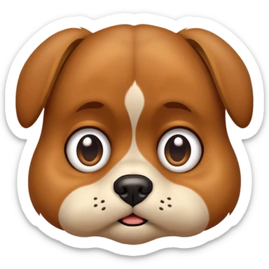 Embarrassing dog face  sticker