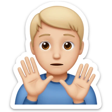 A air hug but with a sad face sticker