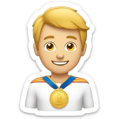 Homme avec médaille  sticker