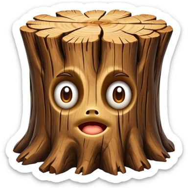 create a dnd style thick_tree_trunk.png using 48x48 pixels size sticker