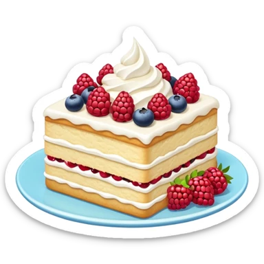Piece of cake: vanilla biscuit, berries filling sticker
