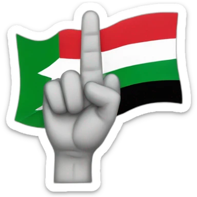 Palestine Flag with a Peace Fingers sticker