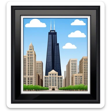 John Hancock building Chicago sticker