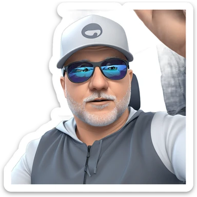 cool guy in sunglasses sticker