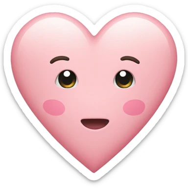 Pastel pink heart sticker
