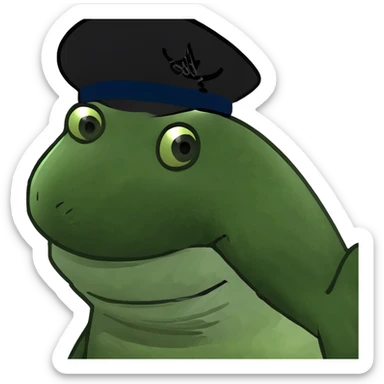 Shark with a top hat sticker