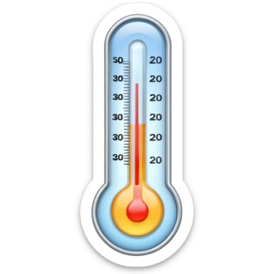 A thermometer at 0°C. sticker