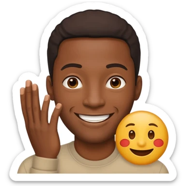 Black dude doing a 🫡 emoji  sticker