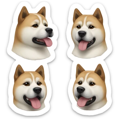 american akita emoji pack sticker